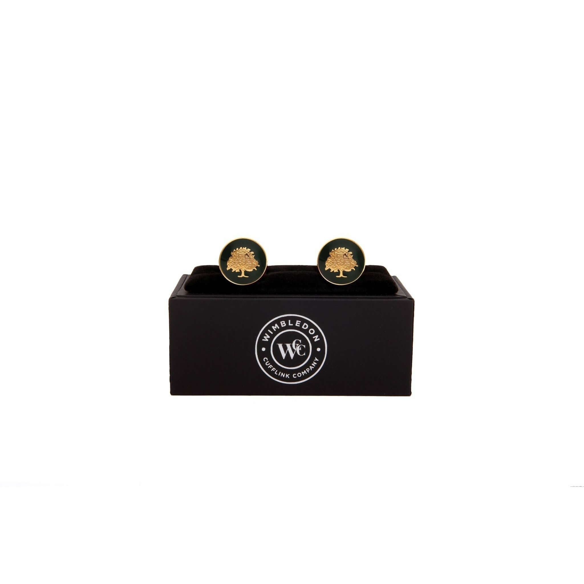 The Oak Cufflink in Gold and Green