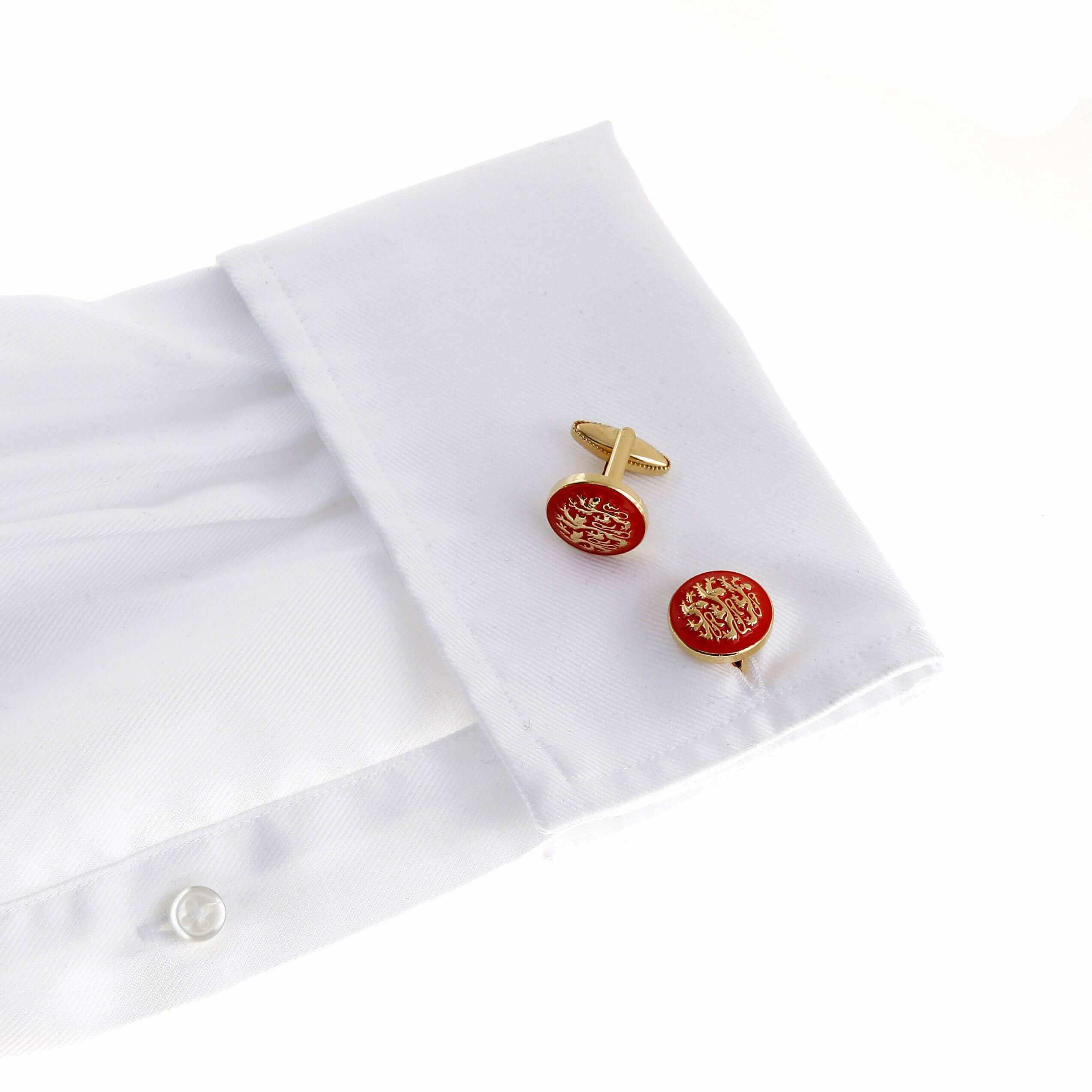 Three English Lions Cufflink - Wimbledon Cufflink Company