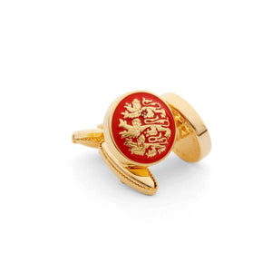 Three English Lions Gold Cufflink