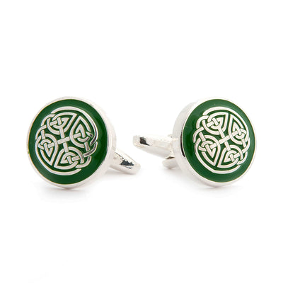 The Celtic Shield Silver Cufflink