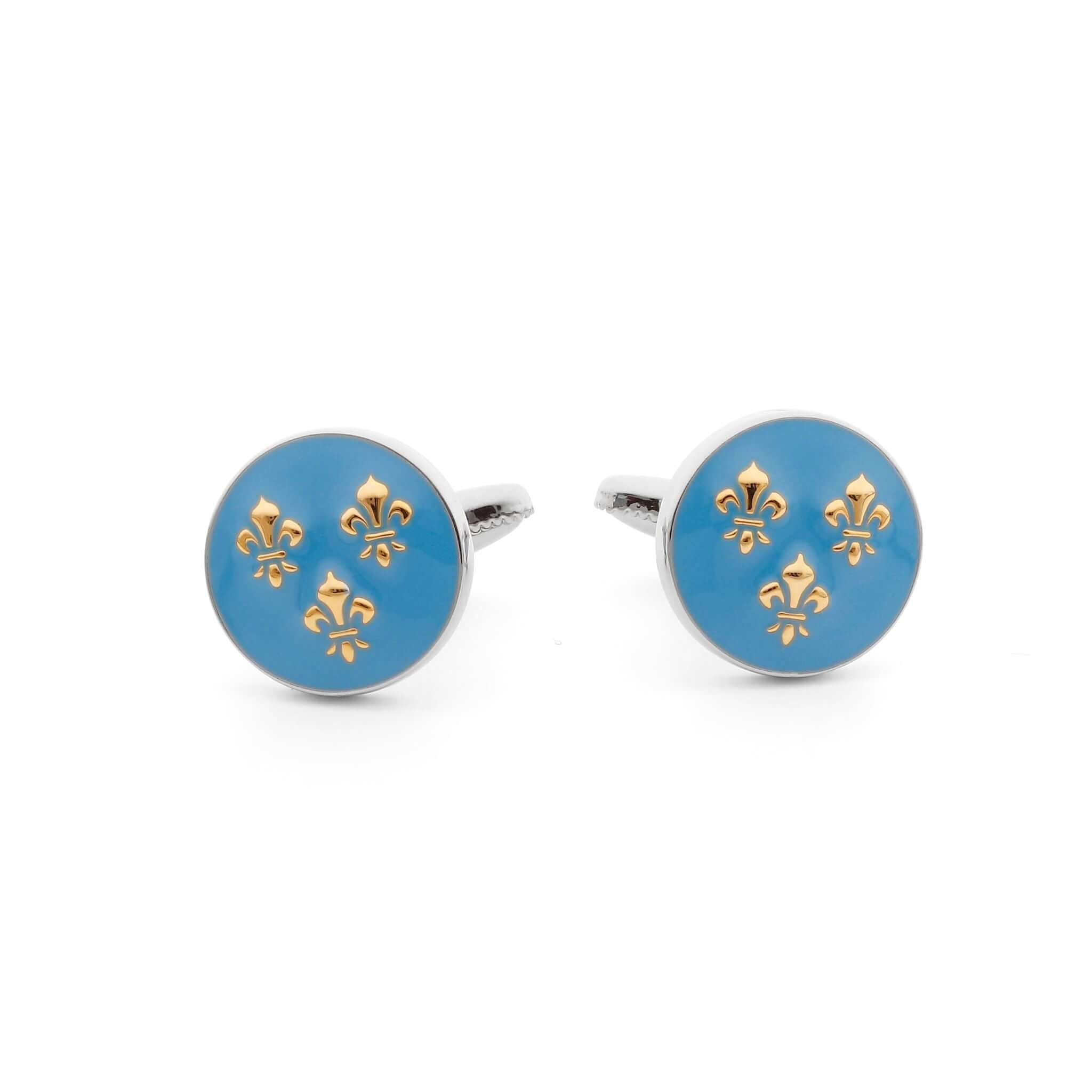 Fleur de Lis Silver Cufflink