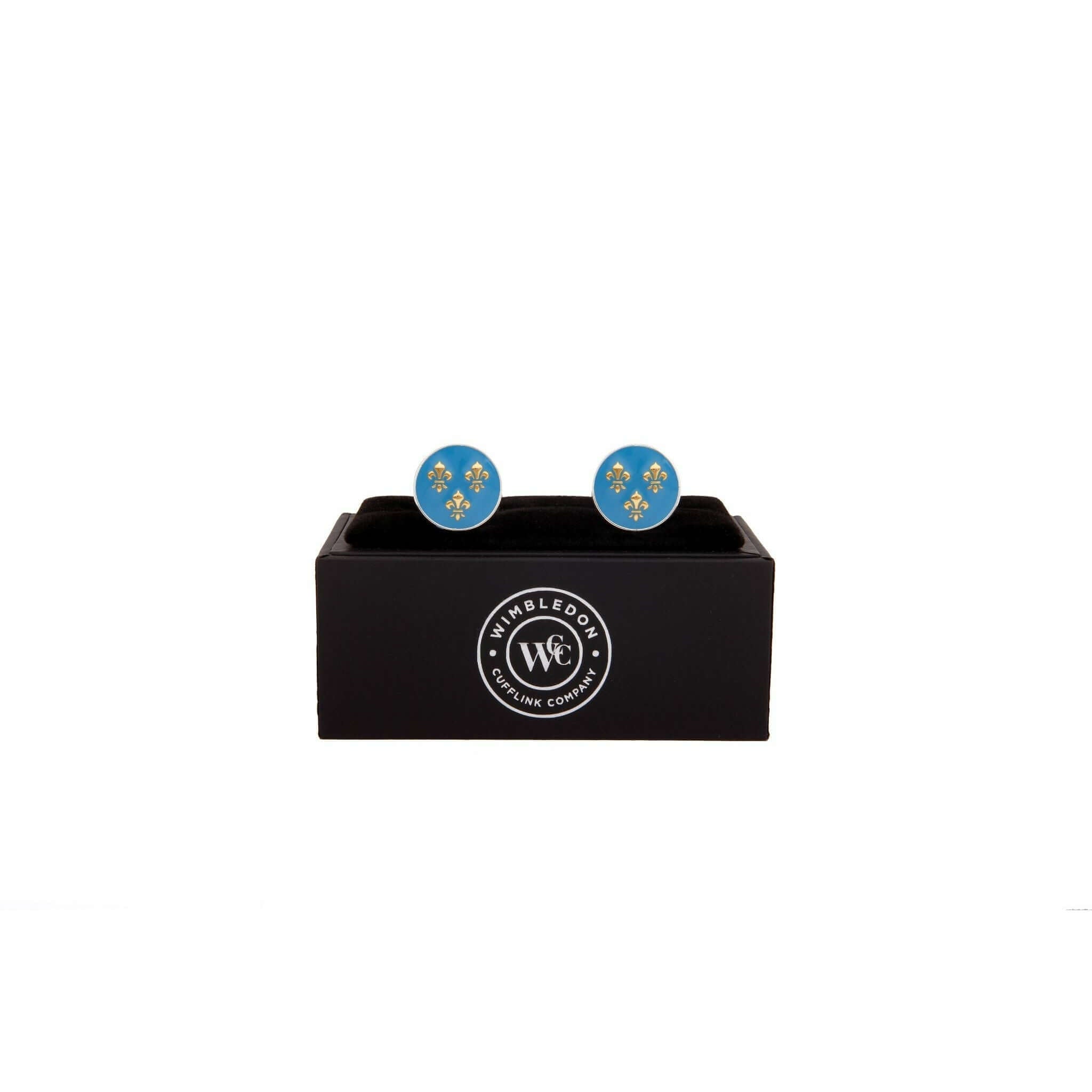 Fleur de Lis Silver Cufflink