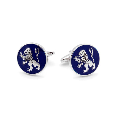 The English Lion Cufflink in blue