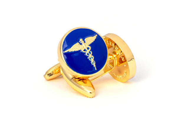 The Rod of Aesculapius Cufflink by Wimbledon Cufflink Company