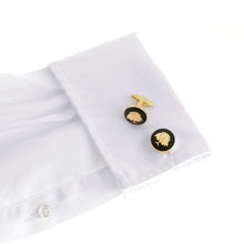 The Oak Cufflink in Gold and Green