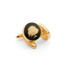The Oak Cufflink in Gold and Green