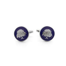 The Oak Cufflink in blue and silver