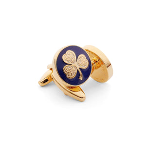 The Shamrock Cufflink in Blue and Gold