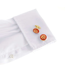Three English Lions Gold Cufflink