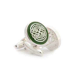 The Celtic Shield Silver Cufflink