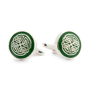 The Celtic Shield Silver Cufflink