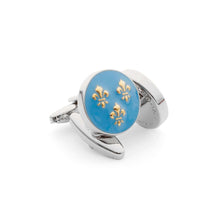 Fleur de Lis Silver Cufflink
