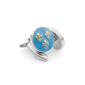 Fleur de Lis Silver Cufflink
