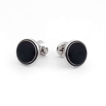 925 sterling silver black tie cufflinks for formal events and black tie occasions.