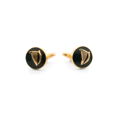 The Irish Harp Gold Cufflinks